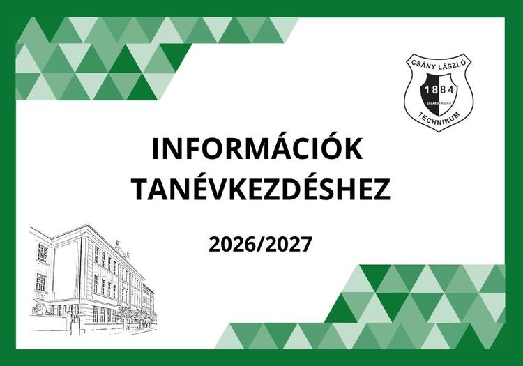 Tanévkezdési információk