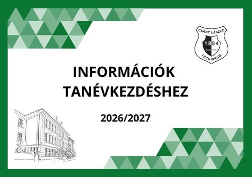 Tanévkezdési információk