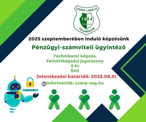 2025/2026. tanévben induló technikumi képzésünk